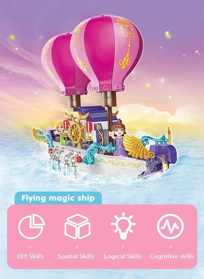 CIRBOX Fairy Ship Ballon Fairy Copter Girls & Friendstiny Blocks&Bricks Imagination&Pretend Play for Kids (Fairy-Copter) - Image 5